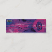 Lila Lippen - dünn Mini Visitenkarte (Rückseite)