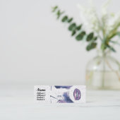 Lila Lippen - dünn Mini Visitenkarte (Stehend Vorderseite)