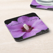 Lila Lippen Nah Getränkeuntersetzer (Linke Seite)