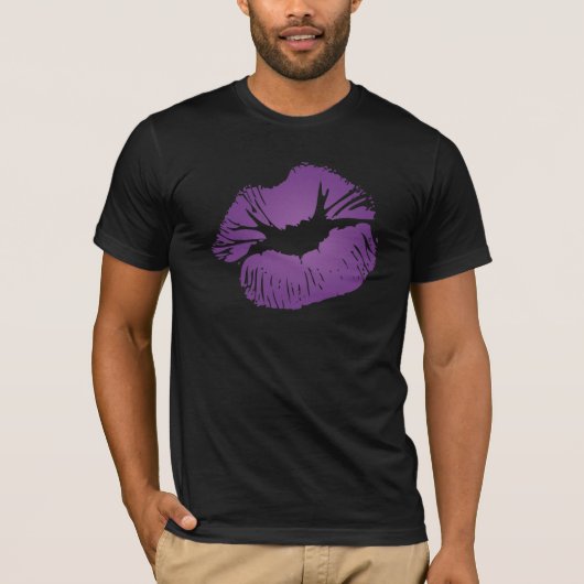 Lila Lippen T-Shirt (Vorderseite)