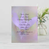 Lila Lippenform Blume Party Einladung (Stehend Vorderseite)