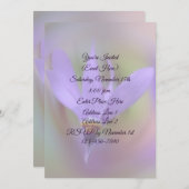 Lila Lippenform Blume Party Einladung (Vorne/Hinten)