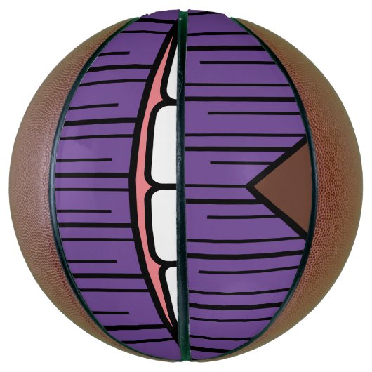 Lila Lippenlächeln Basketball (Vertikal)