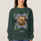 Lila Lippenrahmen-Blume gestalten Ihr eigenes Foto Sweatshirt (Vorderseite)