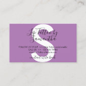 Lila Lippentattoo Vermeidet Ratschläge Nachsorge Visitenkarte (Vorderseite)