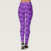 Lila Lips Muster Leggings (Rückseite)