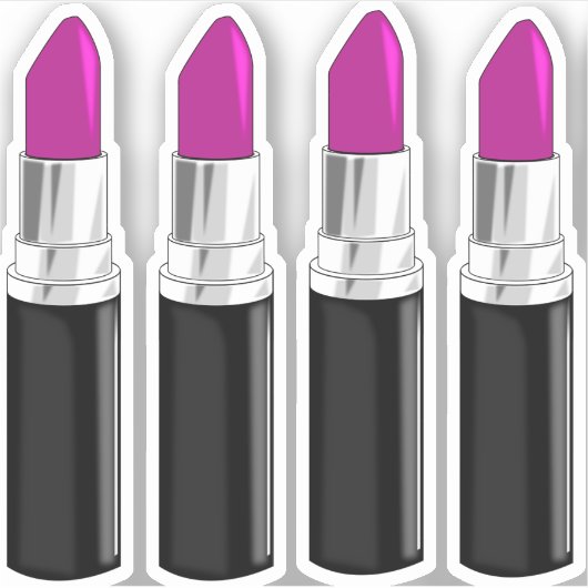 Lila Lipstick Aufkleber (Vorderseite)