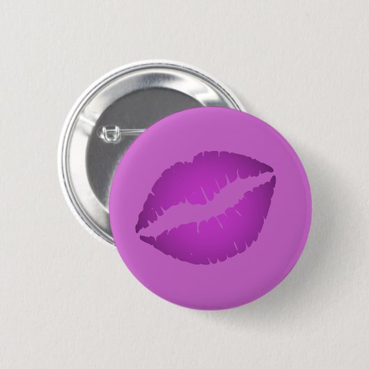 Lila Lipstick Button (Vorne & Hinten)