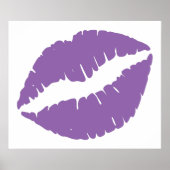 Lila Lipstick Lippen Poster (Vorne)