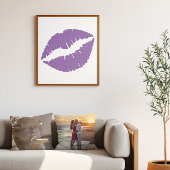 Lila Lipstick Lippen Poster