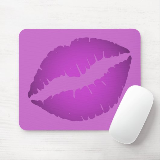 Lila Lipstick Mousepad (Mit Mouse)