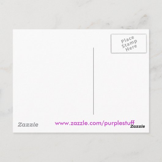 Lila Lipstick Postkarte (Rückseite)