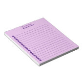 Lila Liste Notizblock (angewinkelt)