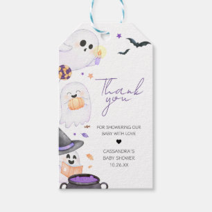 Lila Little Boo Halloween Baby Duwer Fevor Tags Geschenkanhänger