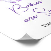 Lila Little Boo Halloween Babys sind süß Poster (Ecke)