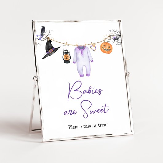 Lila Little Boo Halloween Babys sind süß Poster