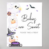 Lila Little Boo Halloween Babys sind süß Poster (Vorne)