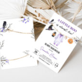 Lila Little Boo Halloween Kinderdusche Einladung