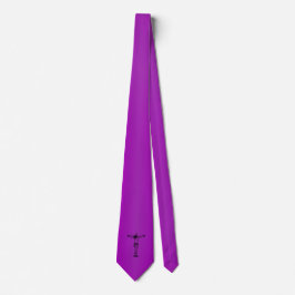 Lila Liturgical Crucifix Neck Tie Krawatte