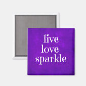 Lila Live-Liebe-Sparkonzept Magnet (Vorderseite/Rückseite)