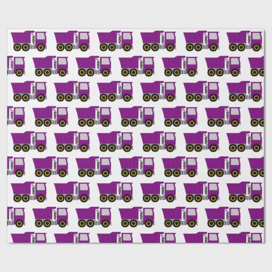Lila LKW-Design Geschenkpapier (Flach)