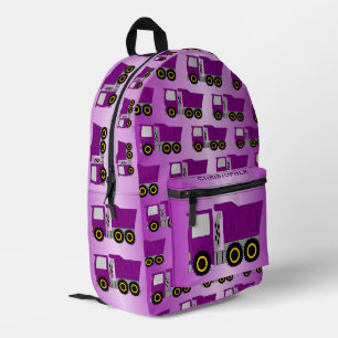 Lila LKW-Design Personalisiert Bedruckter Rucksack