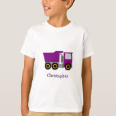 Lila LKW-Design Personalisiert T-Shirt (Vorderseite)