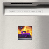 Lila LKW Magnet (In Situ (Geschirrspüler))