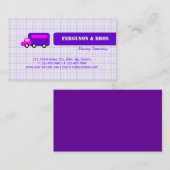 Lila LKW Visitenkarte (Vorne/Hinten)