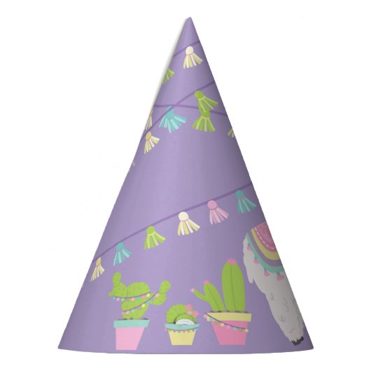 LILA LLAMA FUN Party Hat Partyhütchen (Links)