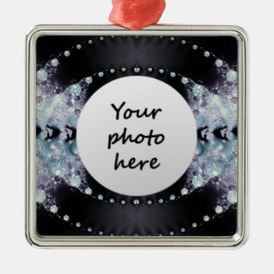 Lila Loch Silbernes Ornament