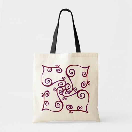 Lila Locken-Taschen-Tasche Tragetasche (Vorne)