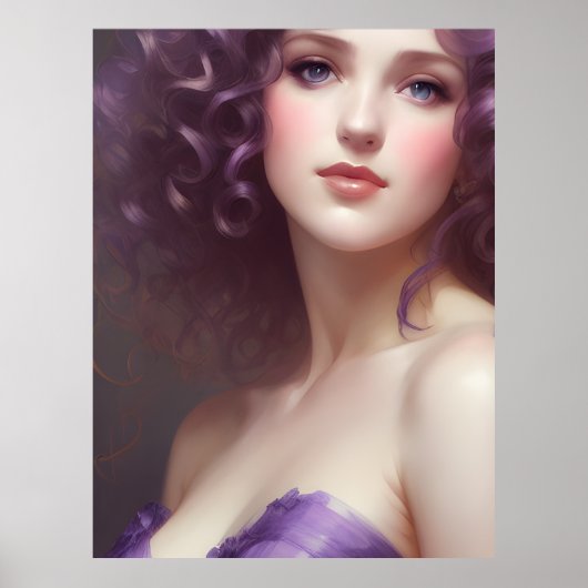 Lila, lockere Frau Poster (Vorne)