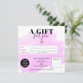 Lila Logo für das Pinselquadratische Geschenk (Stehend Vorderseite)