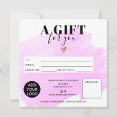 Lila Logo für das Pinselquadratische Geschenk (Vorderseite)