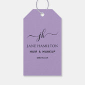 Lila Logo für Monogramm Geschenkanhänger (Rückseite)