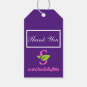 Lila Logo Geschenkanhänger (Vorderseite)