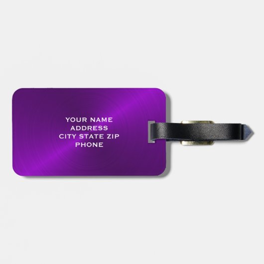 Lila Logo mit Pinselstrich Gepäckanhänger