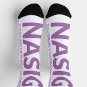 Lila Logo Socken (Oben)