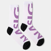 Lila Logo Socken (Rechts)