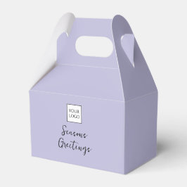 Lila Logo-Text-Promotiongeschäftsverpackung Geschenkschachtel