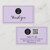 Lila Logo Vielen Dank, dass Sie sich für die Beloh Treuekarte (Vorne/Hinten)