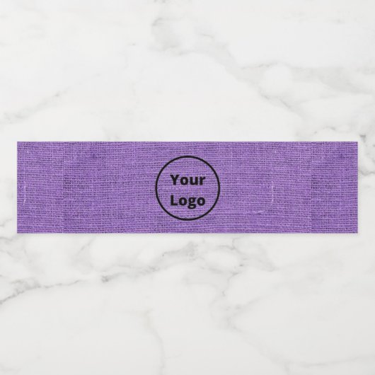 Lila Logo Wasserflaschenetikett (Einzelnes Label)