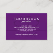 Lila Logokombination Visitenkarte (Rückseite)