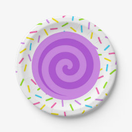 Lila Lollipop Swirl Candy Sprinkle Party Teller