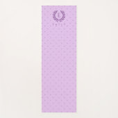 Lila Lorbeer-Monogramm-Punkte-Muster Yogamatte (Vorderseite)