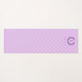 Lila Lorbeer-Monogramm-Punkte-Muster Yogamatte (Vorderseite (Horizontal))