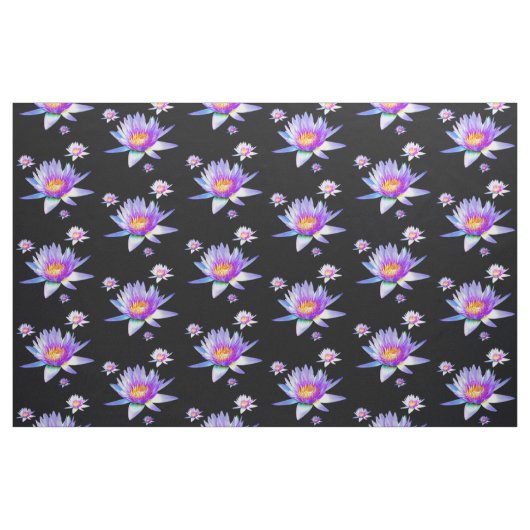 Lila Lotos-Blumen-Muster Stoff (Yard (91,4 cm))