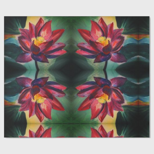 Lila Lotos-Mattverpackungs-Papier Geschenkpapier (Flach)