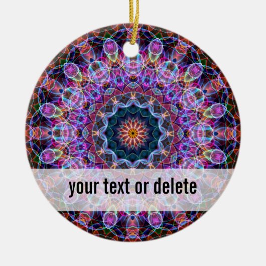 Lila Lotoskaleidoskop Keramikornament (Vorne)